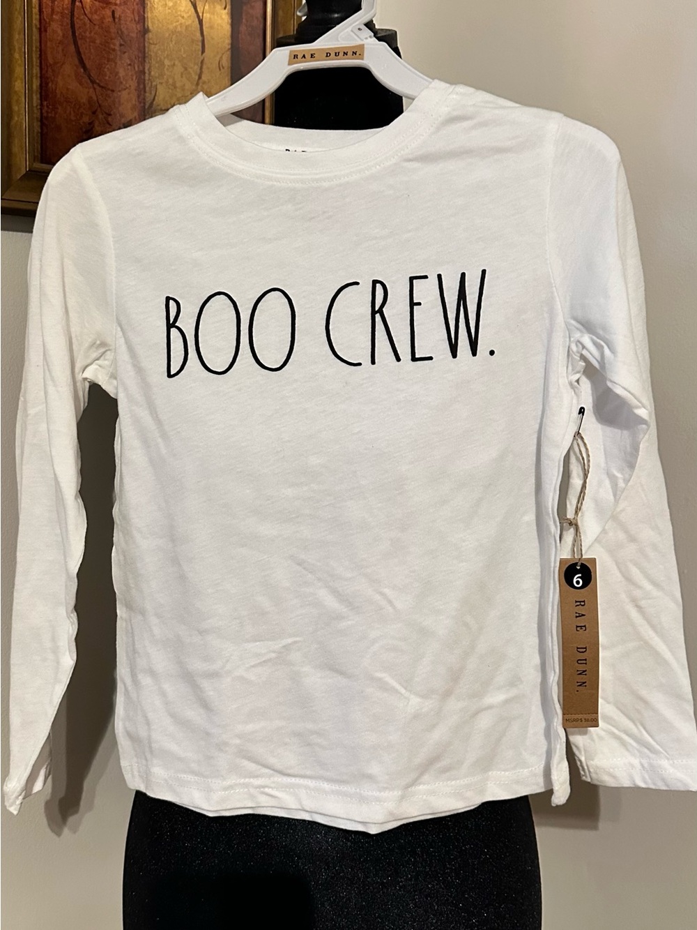 NEW Rae Dunn Kids “Boo Crew.” Long Sleeve T-Shirt (size 6)